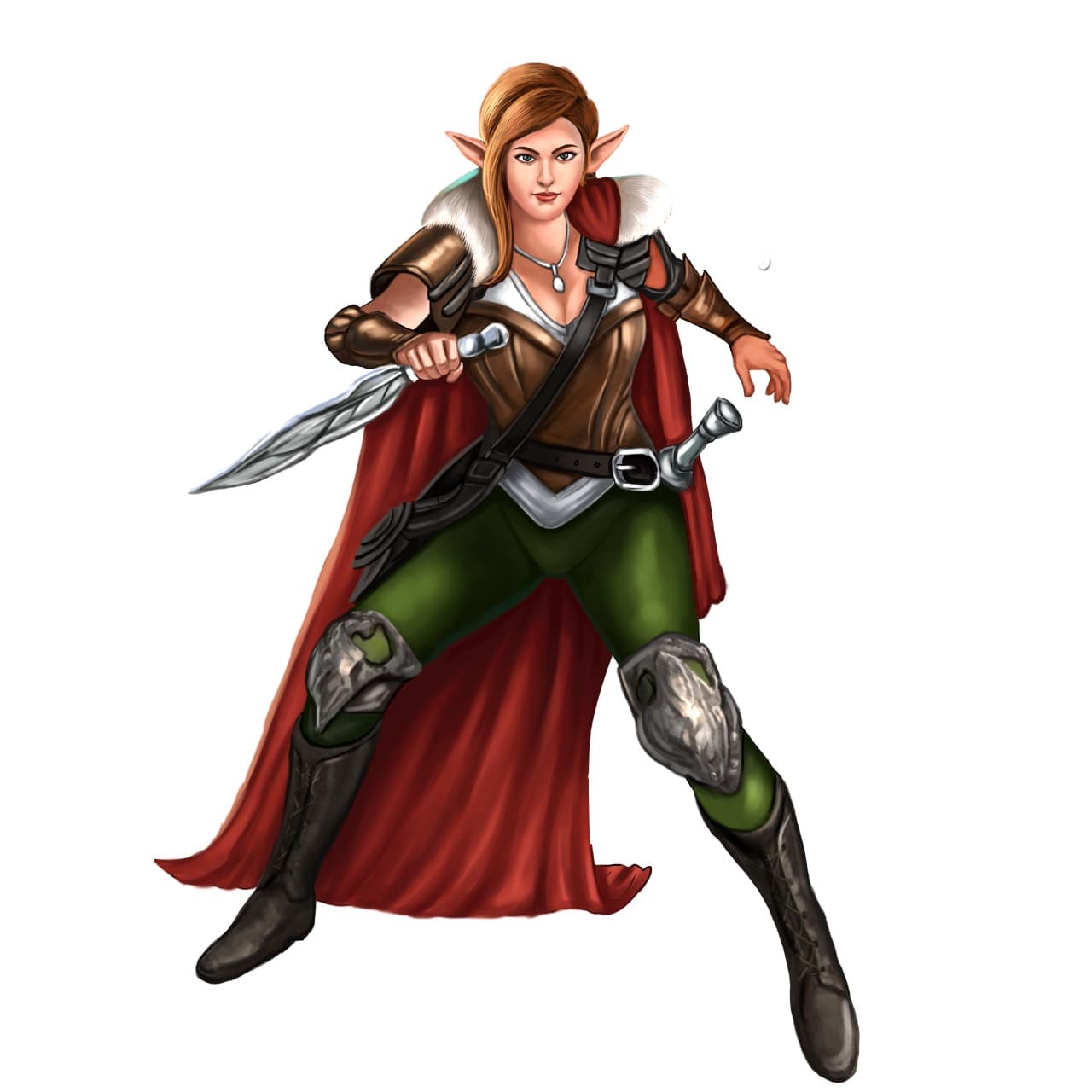 Fantasy Elf Warrior Character by Emberleaf Creative Studio
