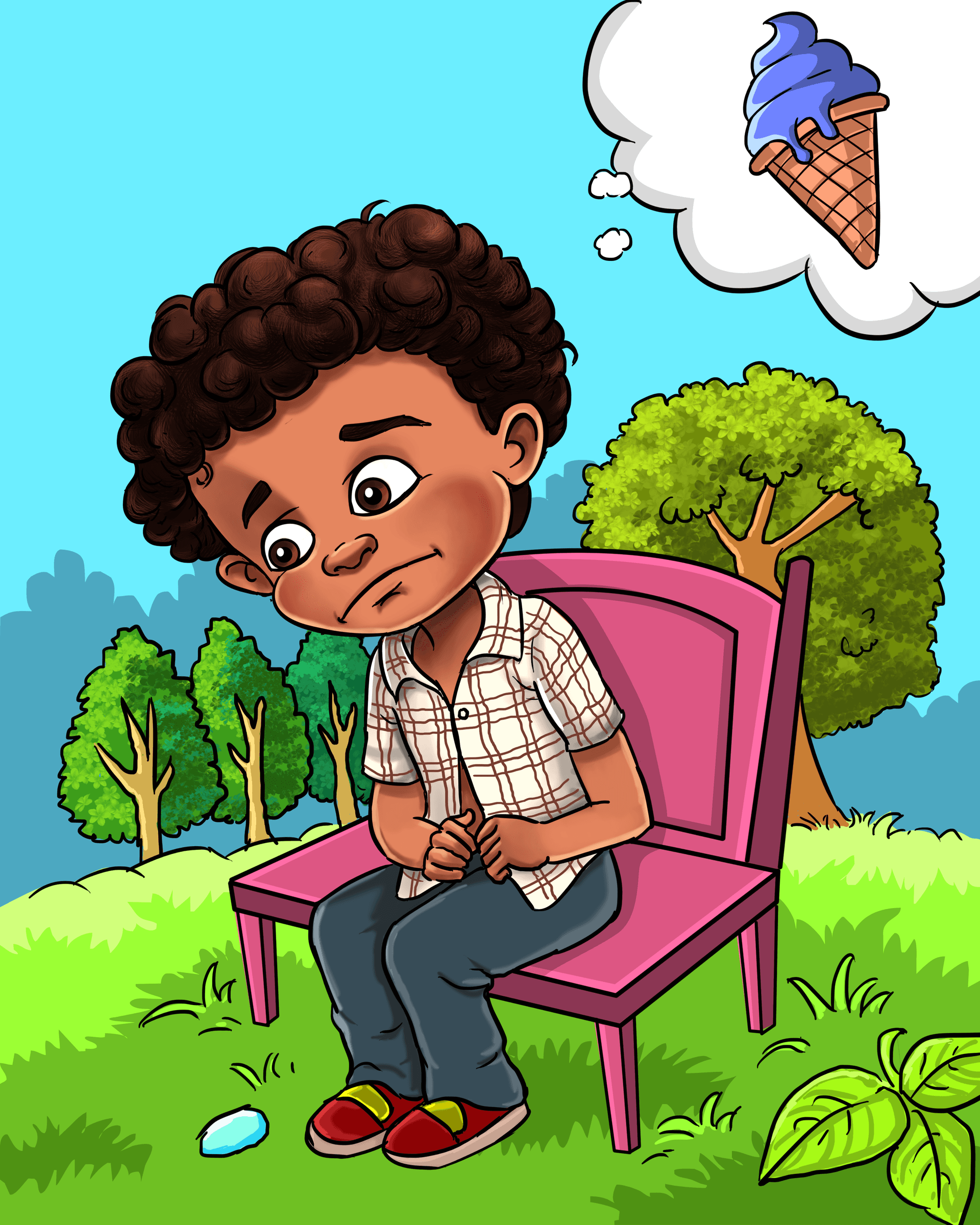 Thinking Boy by Emberleaf Creative Studio