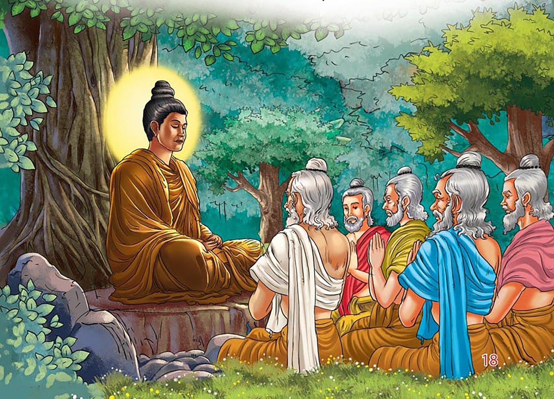 Buddha Teaching by Emberleaf Creative Studio