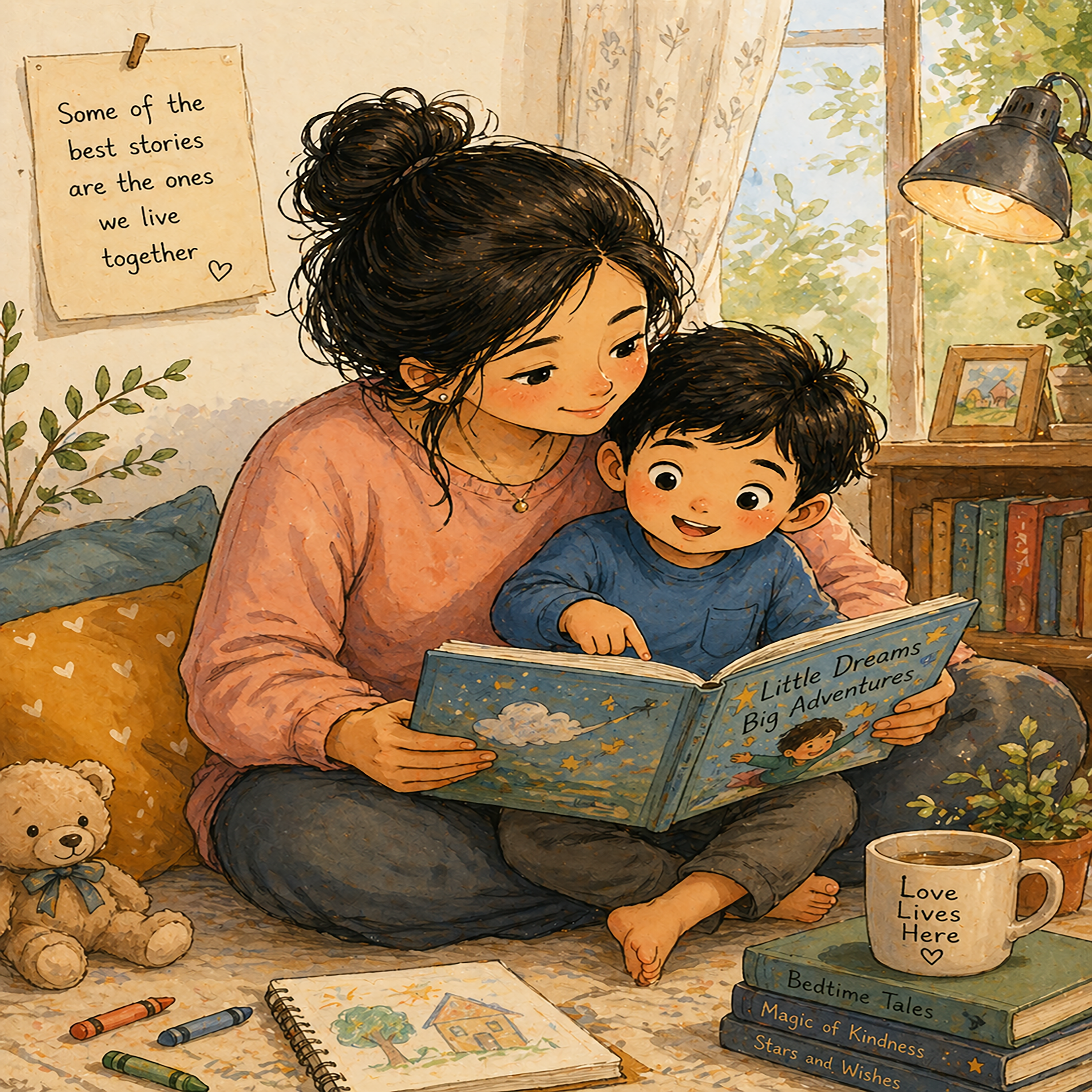 Mother Reading by Emberleaf Creative Studio