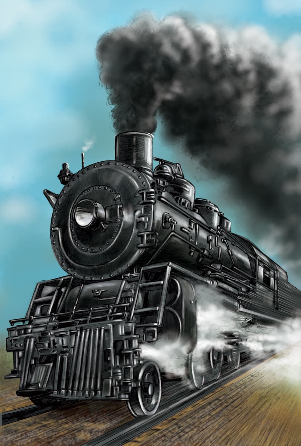 Steam Train by Emberleaf Creative Studio