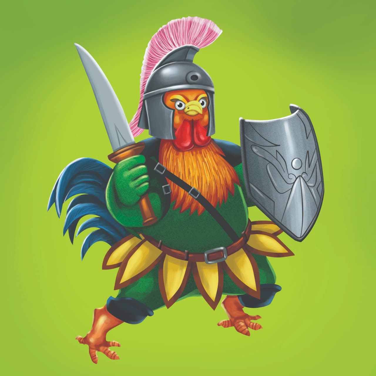 Warrior Chicken by Emberleaf Creative Studio