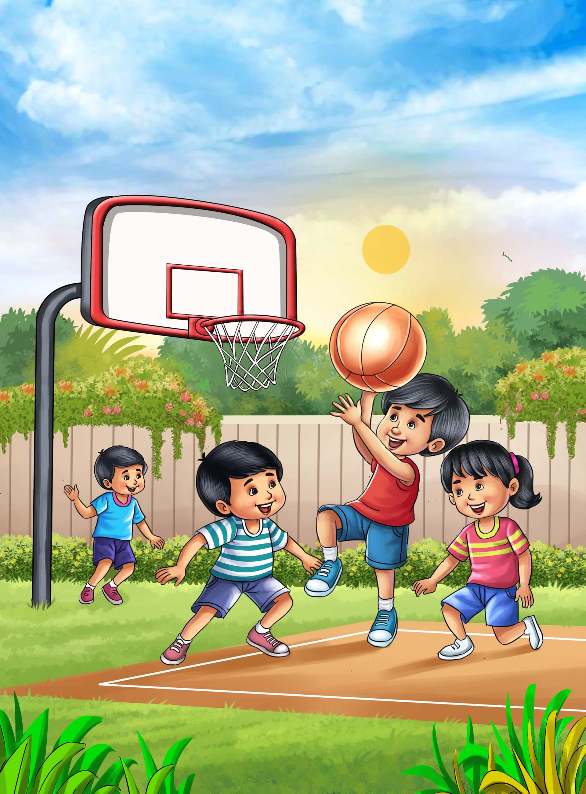 Basketball Children by Emberleaf Creative Studio