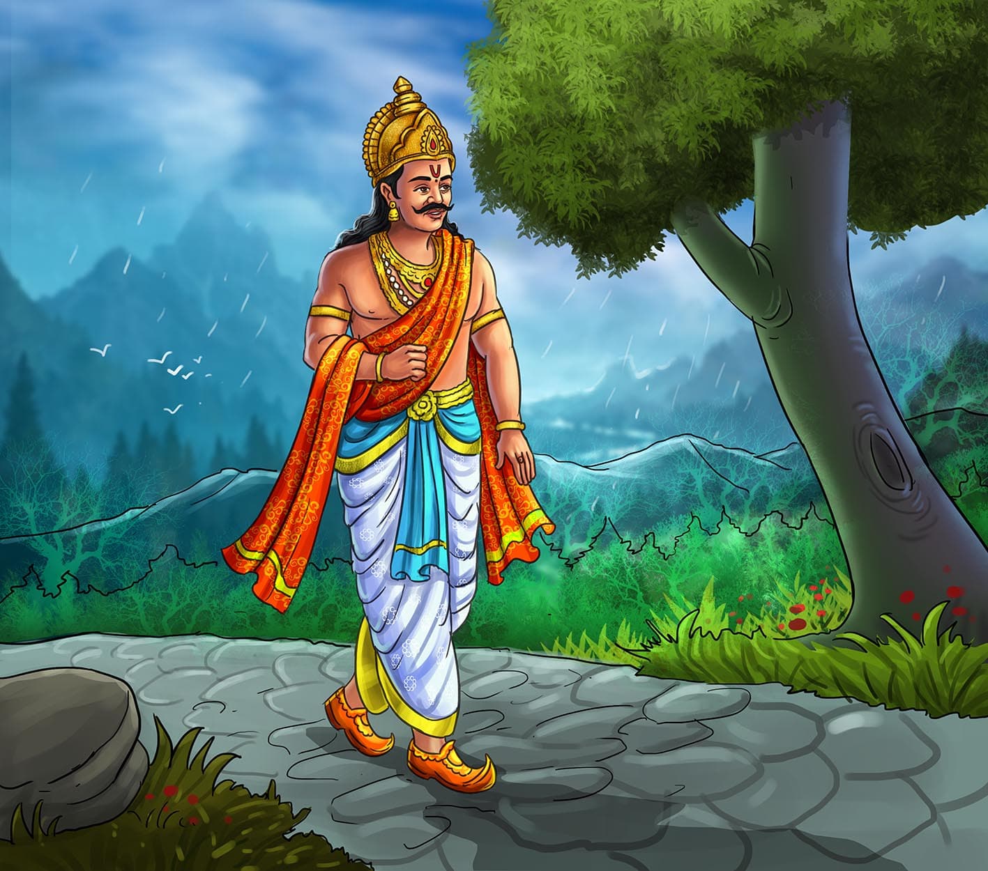 Krishna Peacock by Emberleaf Creative Studio